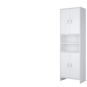 Primo Hochschrank - weiß - Materialmix - 62 cm - 195 cm - cm 35,0 | Möbel Kraft
