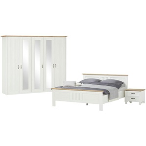 Primo Komplett-Schlafzimmer  Trient - weiß - Materialmix | Möbel Kraft