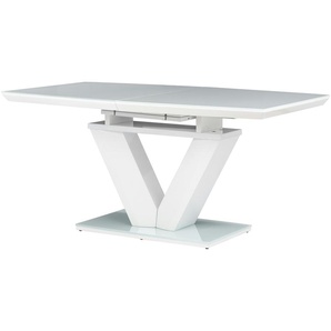 Primo Säulentisch  ausziehbar Balian - weiß - Materialmix - 90 cm - 75 cm | Möbel Kraft