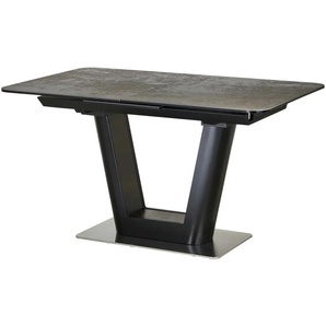 Primo Säulentisch mit Keramikplatte Dusk - schwarz - Materialmix - 85 cm - 76 cm | Möbel Kraft