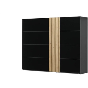 Primo Schwebetürenschrank zweitürig - schwarz - Materialmix - 281 cm - 223 cm - cm 69,0 | Möbel Kraft