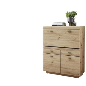 Primo Sekretär Madera II - holzfarben - Materialmix - 98 cm - 124 cm - cm 40,0 | Möbel Kraft