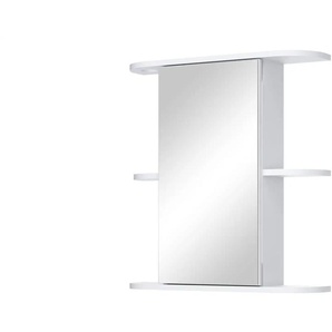 Primo Spiegelschrank 1-türig - weiß - Materialmix - 67 cm - 71 cm - cm 17,0 | Möbel Kraft