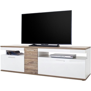 Primo TV-Lowboard  Zypern - weiß - Materialmix - 180 cm - 55 cm - 50 cm | Möbel Kraft