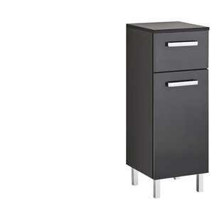 Primo Unterschrank 1-türig - grau - Materialmix - 30 cm - 81 cm - cm 33,0 | Möbel Kraft