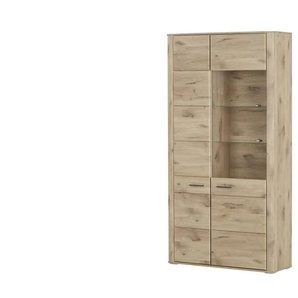 Primo Vitrine Lantis - holzfarben - Materialmix - 107 cm - 208 cm - cm 38,0 | Möbel Kraft