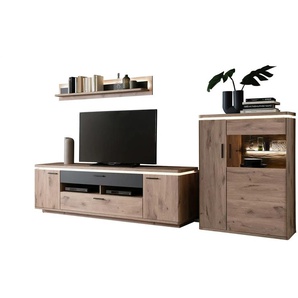 Primo Wohnkombination Kataros - holzfarben - Materialmix - 300 cm - 181 cm - cm 50,0 | Möbel Kraft