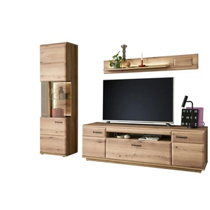 Primo Wohnkombination Nafeli - holzfarben - Materialmix - 255 cm - 206 cm - cm 50,0 | Möbel Kraft