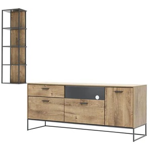 Primo Wohnkombination New York - holzfarben - Materialmix - 240 cm - 195 cm - cm 48,0 | Möbel Kraft