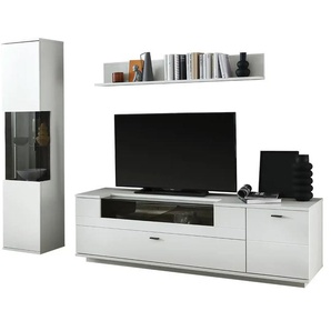 Primo Wohnkombination Sarbonne - grau - Materialmix - 240 cm - 199 cm - cm 50,0 | Möbel Kraft