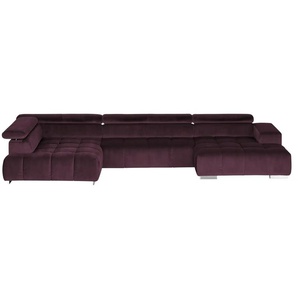 Primo Wohnlandschaft aus Samt - lila/violett - Materialmix - 409 cm - 70 cm - cm 225,0 | Möbel Kraft