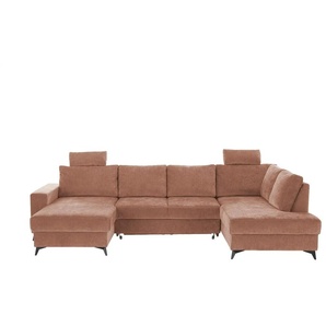 Primo Wohnlandschaft mit Schlaffunktion Salamanca - rot - Materialmix - 328 cm - 104 cm - cm 189,0 | Möbel Kraft