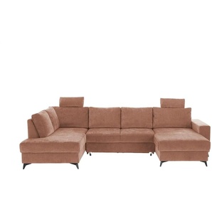 Primo Wohnlandschaft mit Schlaffunktion Salamanca - rot - Materialmix - 328 cm - 104 cm - cm 189,0 | Möbel Kraft