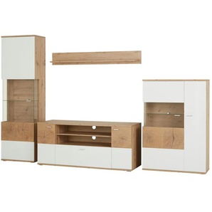 Primo Wohnwand Cervello - holzfarben - Materialmix - 300 cm - 201 cm - cm 50,0 | Möbel Kraft