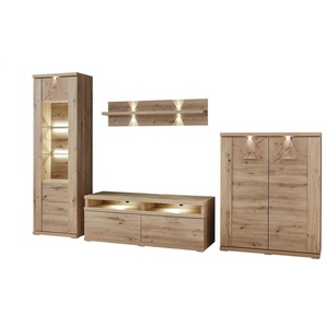 Primo Wohnwand Gigant - holzfarben - Materialmix - 321 cm - 207 cm - cm 50,0 | Möbel Kraft