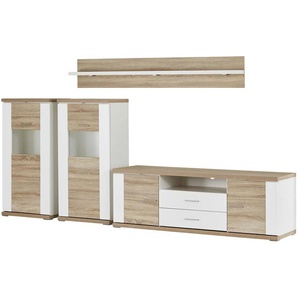 Primo Wohnwand Titan - holzfarben - Materialmix - 310 cm - 180 cm - cm 52,0 | Möbel Kraft
