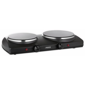 PRINCESS Doppelkochplatte 303021, schwarz, 2000 W 01.303021.01.001