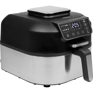 PRINCESS Heissluftfritteuse 182092 Airfryer Grill – 2-in-1 Heißluftfritteuse und Grill Fritteusen schwarz (silber, schwarz) Heißluftfritteusen