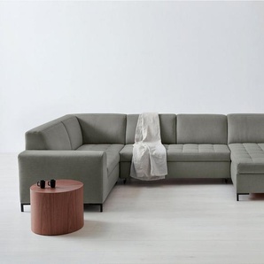 products Wohnlandschaft Grazzo U-Form, hochwertige Stoffe aus recyceltem Material, Steppung im Sitzbereich