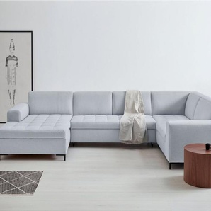 products Wohnlandschaft Grazzo U-Form, hochwertige Stoffe aus recyceltem Material, Steppung im Sitzbereich