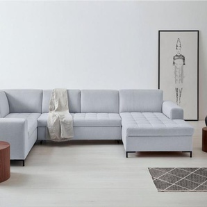 products Wohnlandschaft Grazzo U-Form, hochwertige Stoffe aus recyceltem Material, Steppung im Sitzbereich