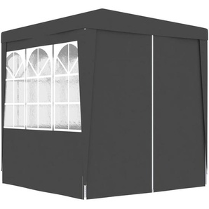 Profi-Partyzelt mit Seitenwänden 2×2m Anthrazit 90 g/m²