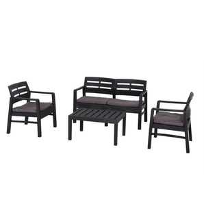 PROGARDEN Balkonmöbel-Set Java anthrazit 5-teilig