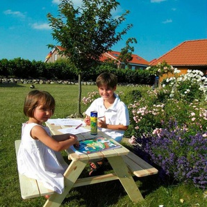 promadino Garten-Kindersitzgruppe Limobank, Picknicktisch, BxTxH: 90x90x49 cm