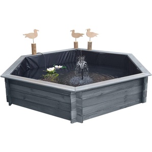 promadino Hochteich, BxTxH: 222x193x40 cm, 1100 l, mit Solarteichpumpe