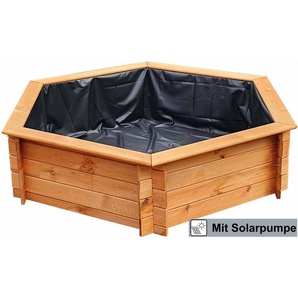 promadino Hochteich, BxTxH: 222x193x40 cm, 1100 l, (Set), inkl. Solarpumpe