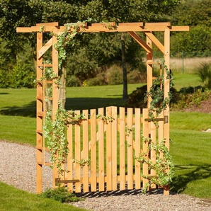 promadino Rosenbogen Pergola Anke, BxTxH: 200x60x210 cm, mit Türen