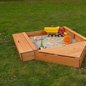 promadino Sandkasten MULTI, (Set), BxLxH: 260x172x22 cm, mit Bugbox und Sitzbox