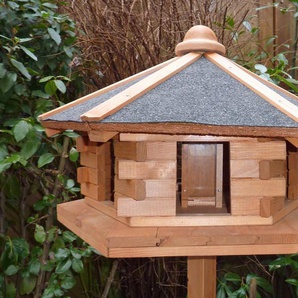 PROMADINO Vogelhaus Fehmarn Tierhäuser BxTxH: 59x57x141 cm, mit Standbein Gr. B/H/T: 59 cm x 141 cm x 57 cm, braun Futterhäuser -stationen Tierhäuser