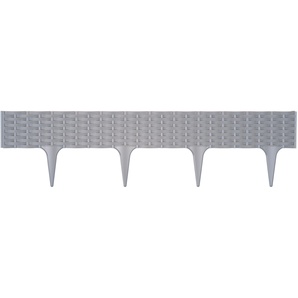 Palisade PROSPERPLAST Beeteinfassungen Gr. L/H: 392 cm x 18,65 cm, grau Rasen- Beetbegrenzung 5 Stück, IBRA