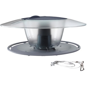 PROSPERPLAST Vogelhaus Birdyfeed Round Tierhäuser BxTxH: 29,4x25,8x12,2 cm Gr. B/H/T: 29,4 cm x 12,2 cm x 25,8 cm, grau (anthrazit) Futterhäuser -stationen Tierhäuser