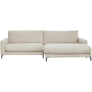 Pure Home Lifestyle Ecksofa, Natur, Beige, Textil, 4-Sitzer, Ottomane rechts, L-Form, 272x190 cm, Goldenes M, Dgm, Typenauswahl, Fußauswahl,