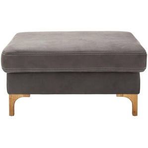 Pure Home Lifestyle Hocker, Anthrazit, Textil, rechteckig, 90x45x60 cm, Fußauswahl, Lederauswahl, Stoffauswahl, erweiterbar (Typenauswahl), Wohnzimmer, Hocker, Sitzhocker