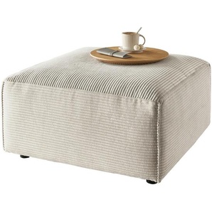 Pure Home Lifestyle Hocker, Natur, Textil, quadratisch, 80x71x80 cm, Goldenes M, Made in EU, Oeko-Tex® Standard 100, DGM-Emissionslabel, Wohnzimmer,