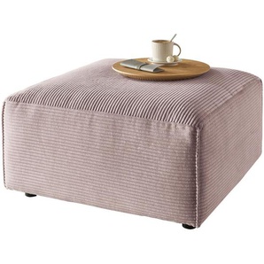 Pure Home Lifestyle Hocker , Rosa , Textil , quadratisch , 80x42x80 cm , Blauer Engel, Goldenes M, Made in EU, Oeko-Tex® Standard 100, DGM-Emissionslabel , Wohnzimmer, Hocker, Sitzhocker