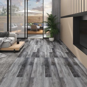 PVC-Fliesen 5,02 m² 2 mm Selbstklebend Glänzend Grau