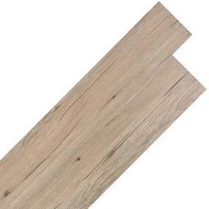 PVC-Fliesen Selbstklebend 5,02 m² 2 mm Eichen-Optik Braun
