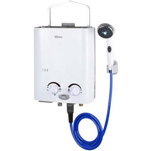 Qlima Tragbarer Gas-Durchlauferhitzer PGWH 1010 Weiß