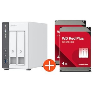 QNAP TS-216G NAS System 2-Bay 8TB inkl. 2x 4TB WD Red Plus WD40EFZZ TS-216G + 2x WD40EFZZ