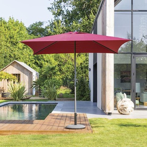 Quadratischer gerader Sonnenschirm SOYA in Burgunderrot 2,5 × m - Stahl, Polyester Hespéride
