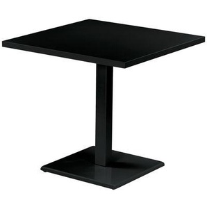 quadratischer Tisch Round metall schwarz - Emu - Schwarz