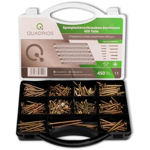 QUADRIOS Schrauben-Set, 2109SA045, für Spannplatten, Stahl, 450 Stück