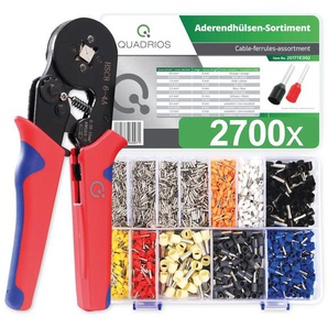 QUADRIOS selbsteinstellende Automatik-Crimpzange mit isolierten/unisolierten Aderendhülsen Set 22T028
