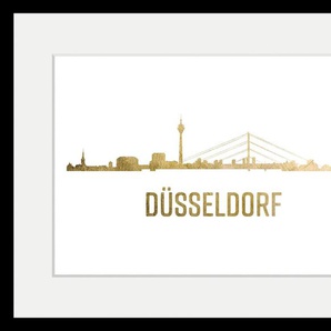 queence Bild Düsseldorf Skyline GOLD, Städte (1 St)