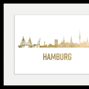 queence Bild Hamburg Skyline GOLD, Städte (1 St)