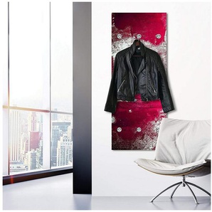 queence Garderobenleiste Alaula, Wand Garderobe, wischtechnik, Beton Optik, clean, platzsparend